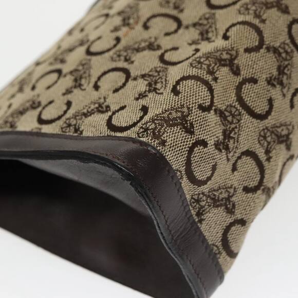 CELINE C Sulky Clutch Bag Canvas Brown - Picture 9 of 16